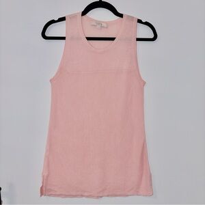 Loft Light Pink Knit Sleeveless Tank Top - M